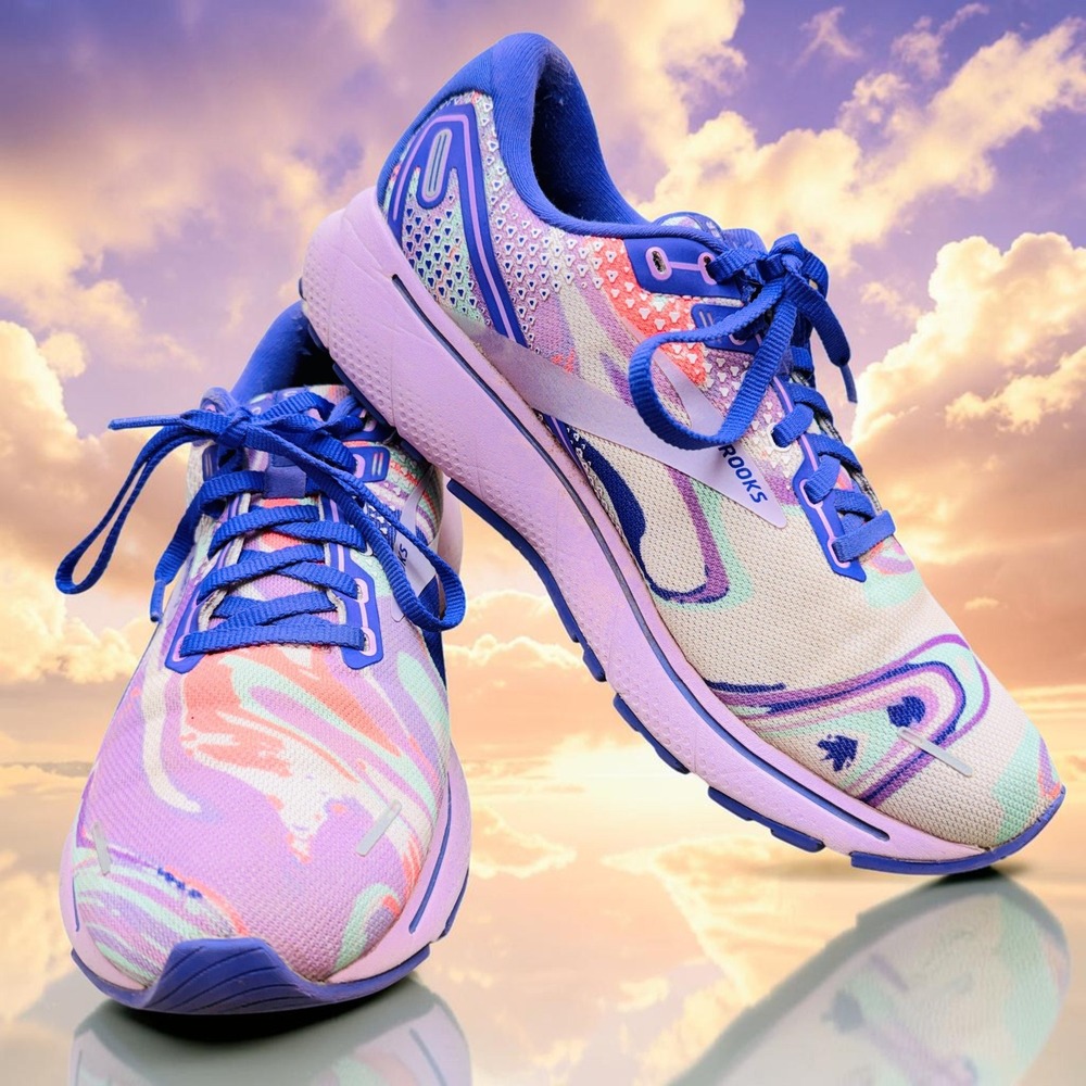 Brooks Ghost 14 Running Shoes Womens 9 Multicolor Limited Edition Unity Together